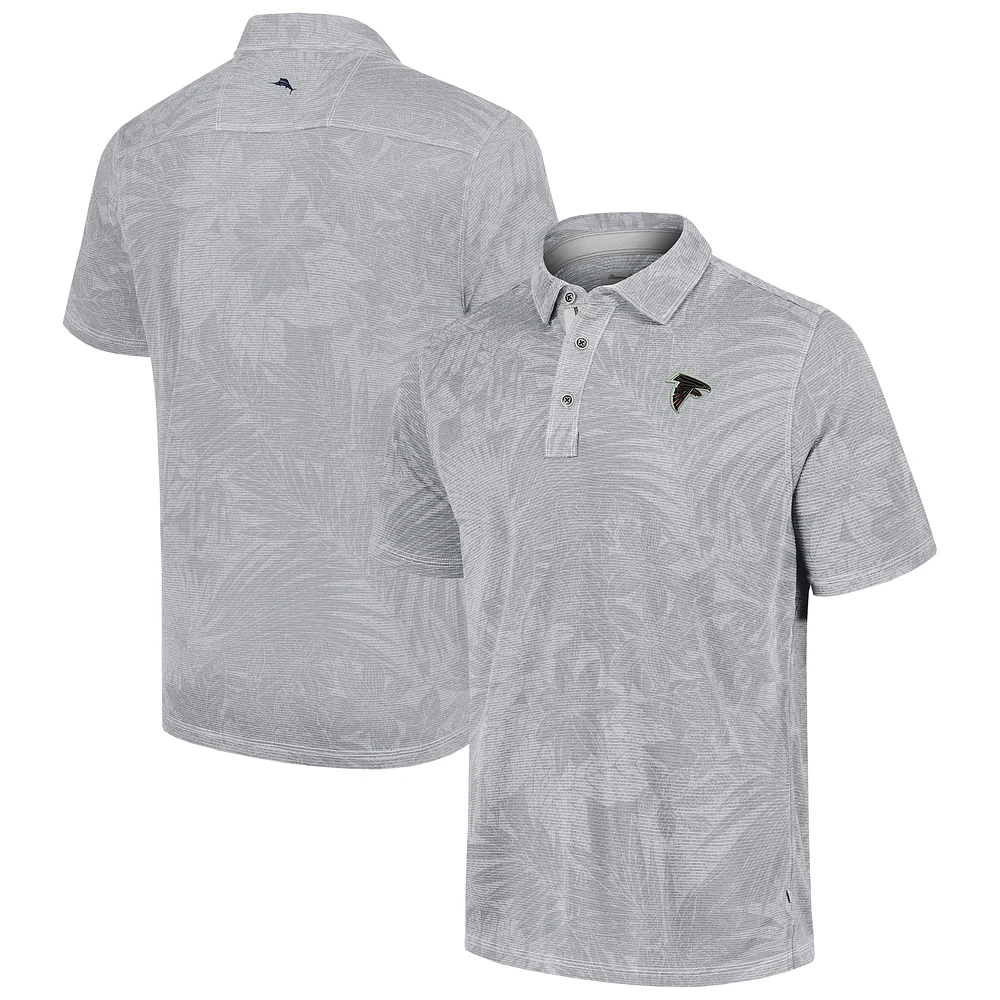 Polo Tommy Bahama gris Atlanta Falcons Sport Santiago Paradise pour hommes