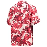 Men's Tommy Bahama Red Atlanta Falcons Sport Harbor Island Hibiscus Camp Button-Up Shirt