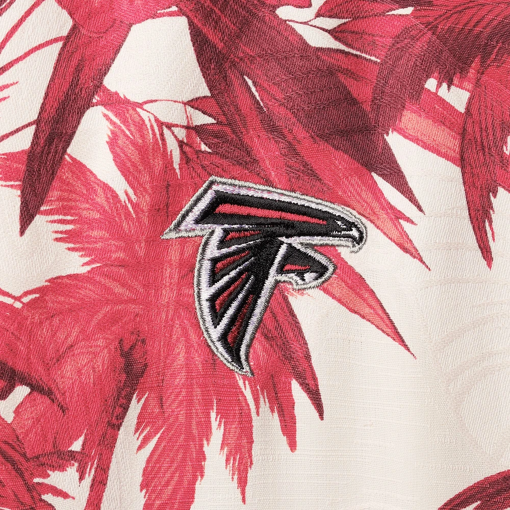 Men's Tommy Bahama Red Atlanta Falcons Sport Harbor Island Hibiscus Camp Button-Up Shirt