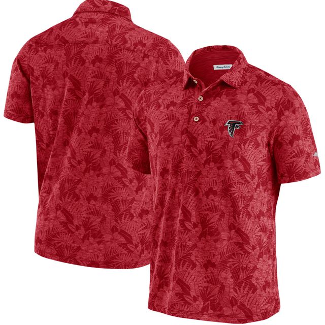 Polo pour homme Tommy Bahama Red Atlanta Falcons Sport Palmetto Palms