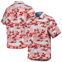 Men's Tommy Bahama Red Atlanta Falcons Sport Tropical Horizons Button-Up Shirt