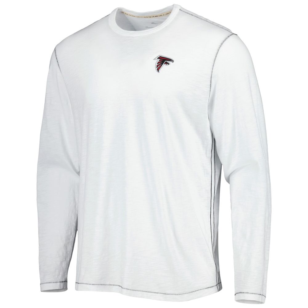 Men's Tommy Bahama White Atlanta Falcons Laces Out Billboard Long Sleeve T-Shirt