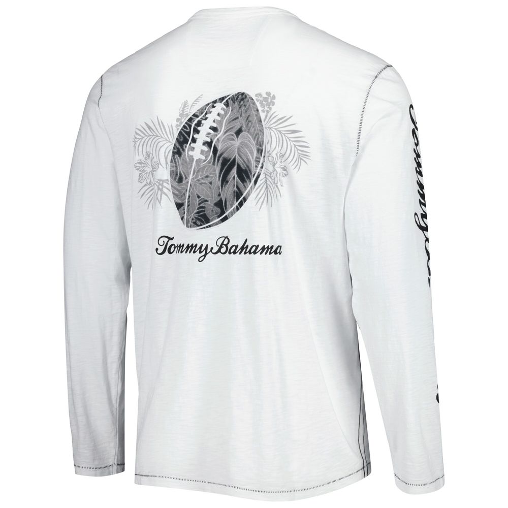 Men's Tommy Bahama White Atlanta Falcons Laces Out Billboard Long Sleeve T-Shirt