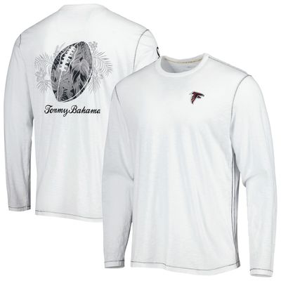 Men's Tommy Bahama White Atlanta Falcons Laces Out Billboard Long Sleeve T-Shirt