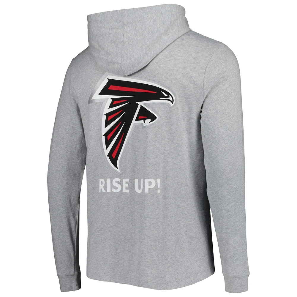 Men's Vineyard Vines Heathered Gray Atlanta Falcons Local Long Sleeve Hoodie T-Shirt