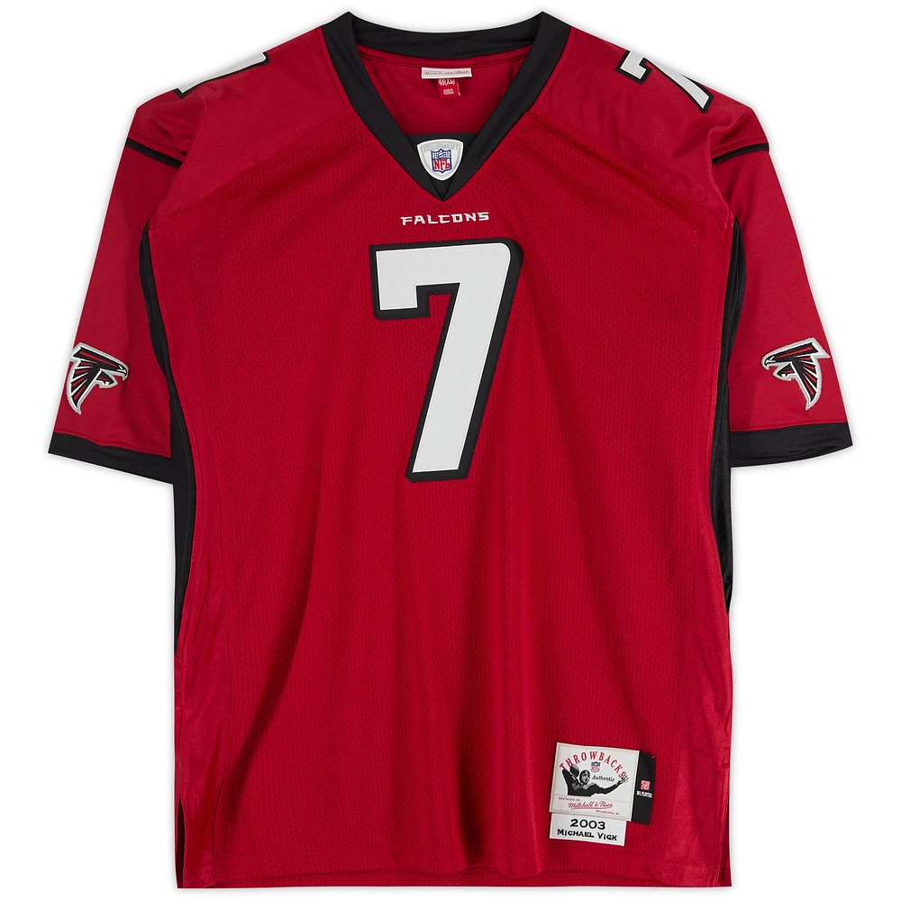 Michael Vick Atlanta Falcons Autographed Mitchell & Ness Red Authentic Jersey