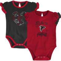 Newborn & Infant Red/Black Atlanta Falcons Too Much Love Two-Piece Bodysuit Set