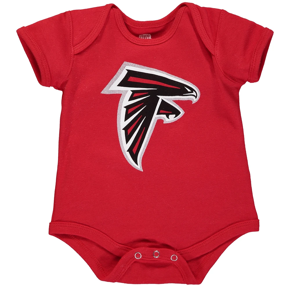 Body nouveau-né rouge avec logo de l'équipe Atlanta Falcons