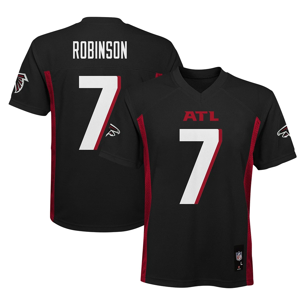 Maillot de joueur réplique noir des Atlanta Falcons Bijan Robinson pour l'école maternelle