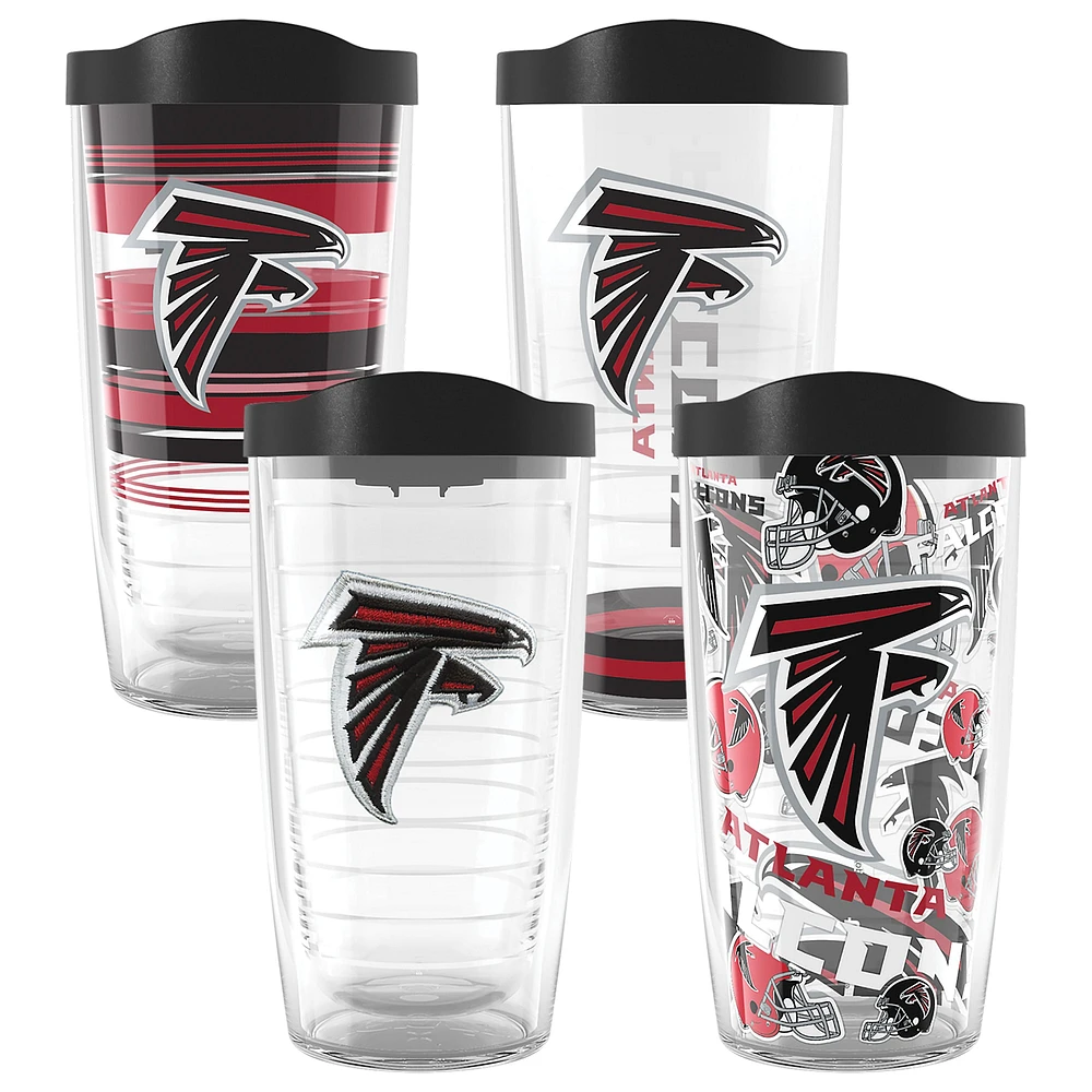 Tervis Atlanta Falcons paquet de quatre 16oz. Ensemble de gobelets classiques