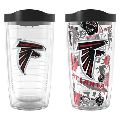 Tervis Atlanta Falcons paquet de deux 16oz. Ensemble de gobelets classiques Allover