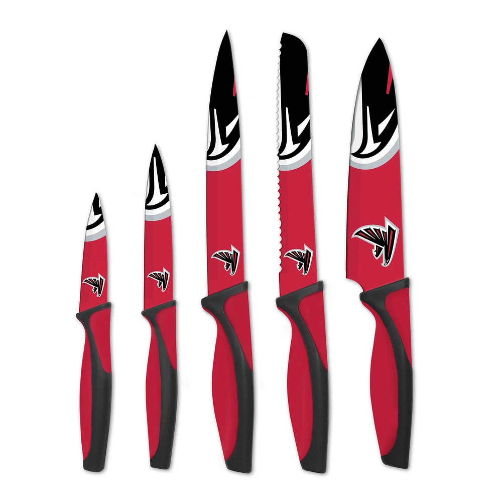 The Sports Vault Atlanta Falcons - Ensemble de 5 couteaux de cuisine