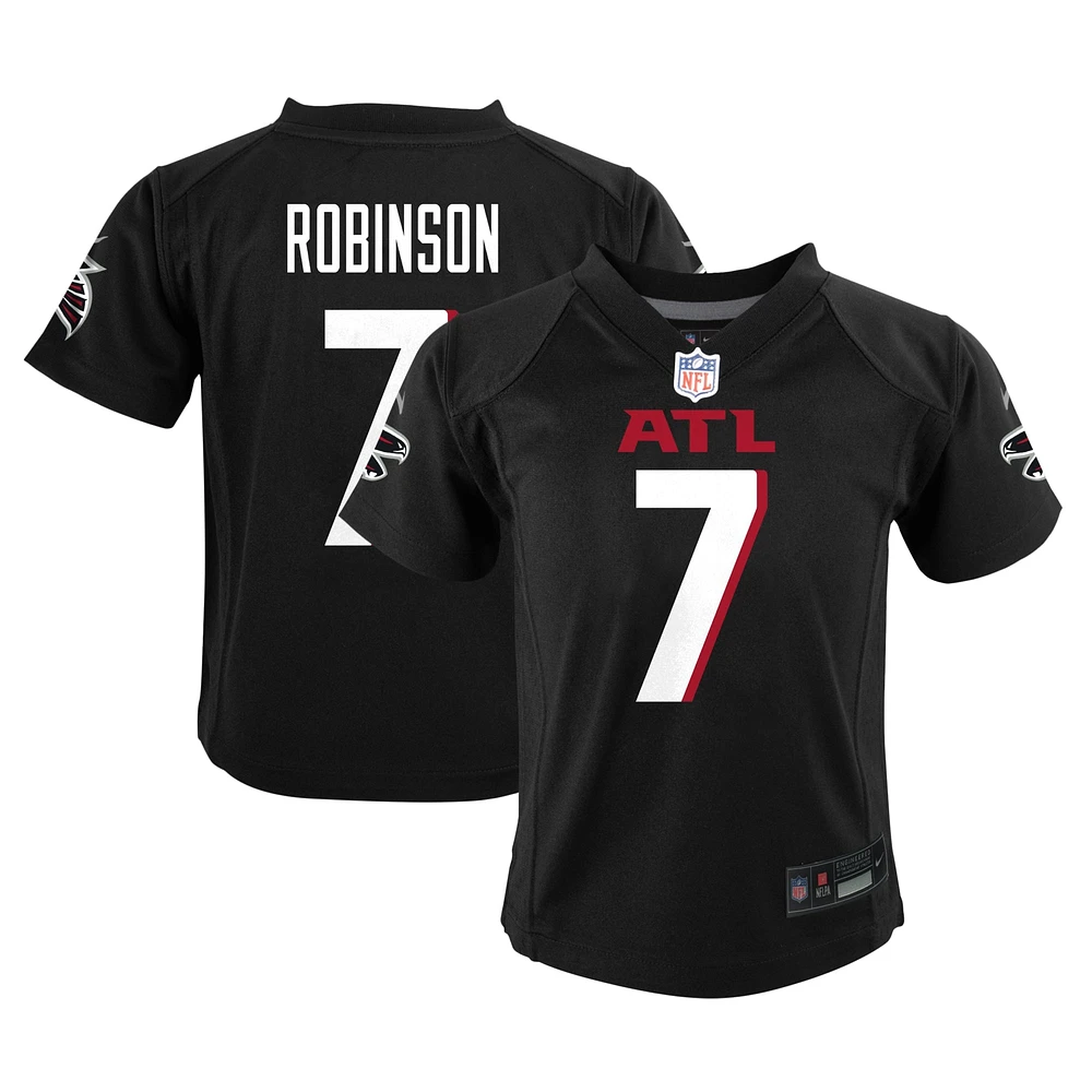 Maillot de jeu Nike Bijan Robinson noir pour tout-petit des Falcons d'Atlanta