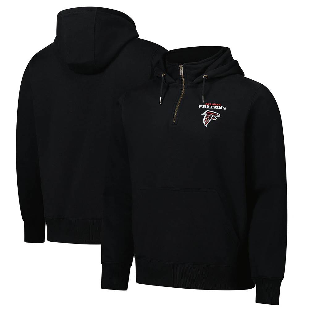 Sweat à capuche unisexe Dunbrooke Black Atlanta Falcons Defender fermeture éclair quart de tour