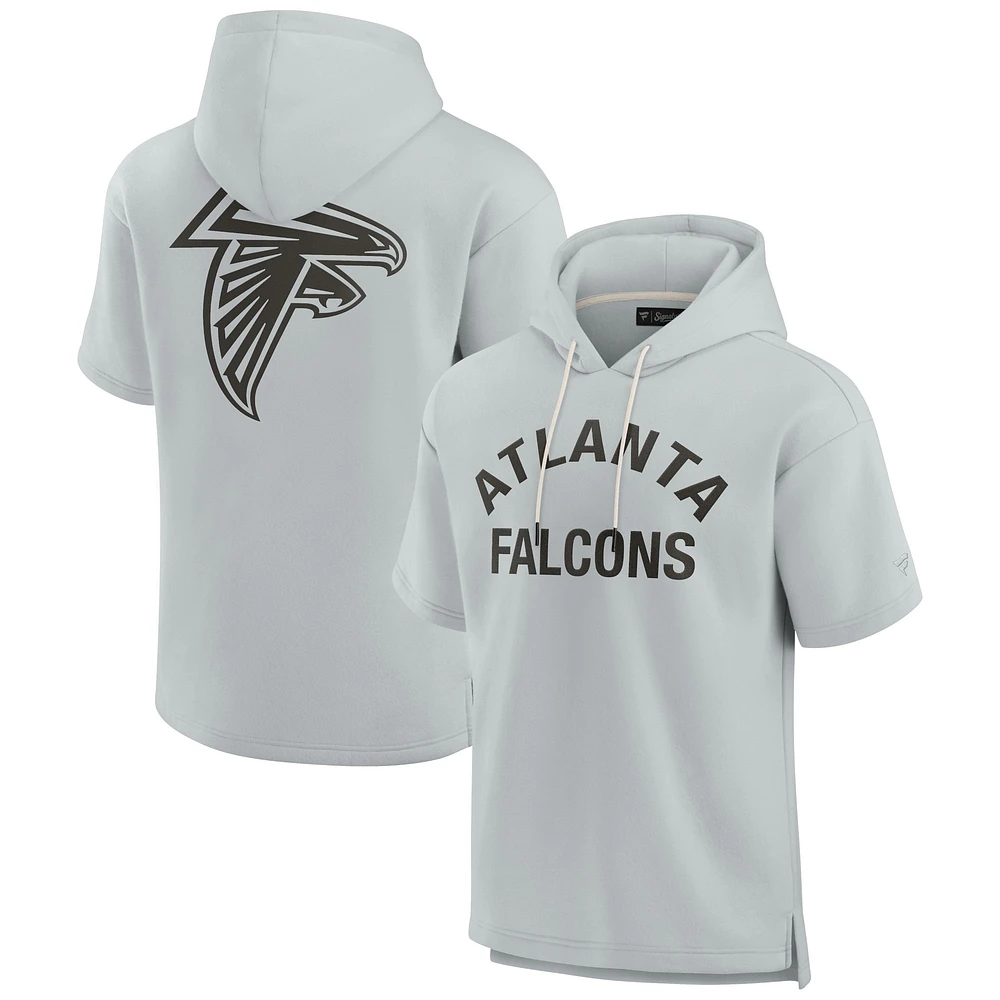 Sweat à capuche unisexe Fanatics Grey Atlanta Falcons Elements en polaire super douce manches courtes