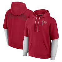 Unisex Fanatics  Red Atlanta Falcons Sleek Elements Pullover Hoodie