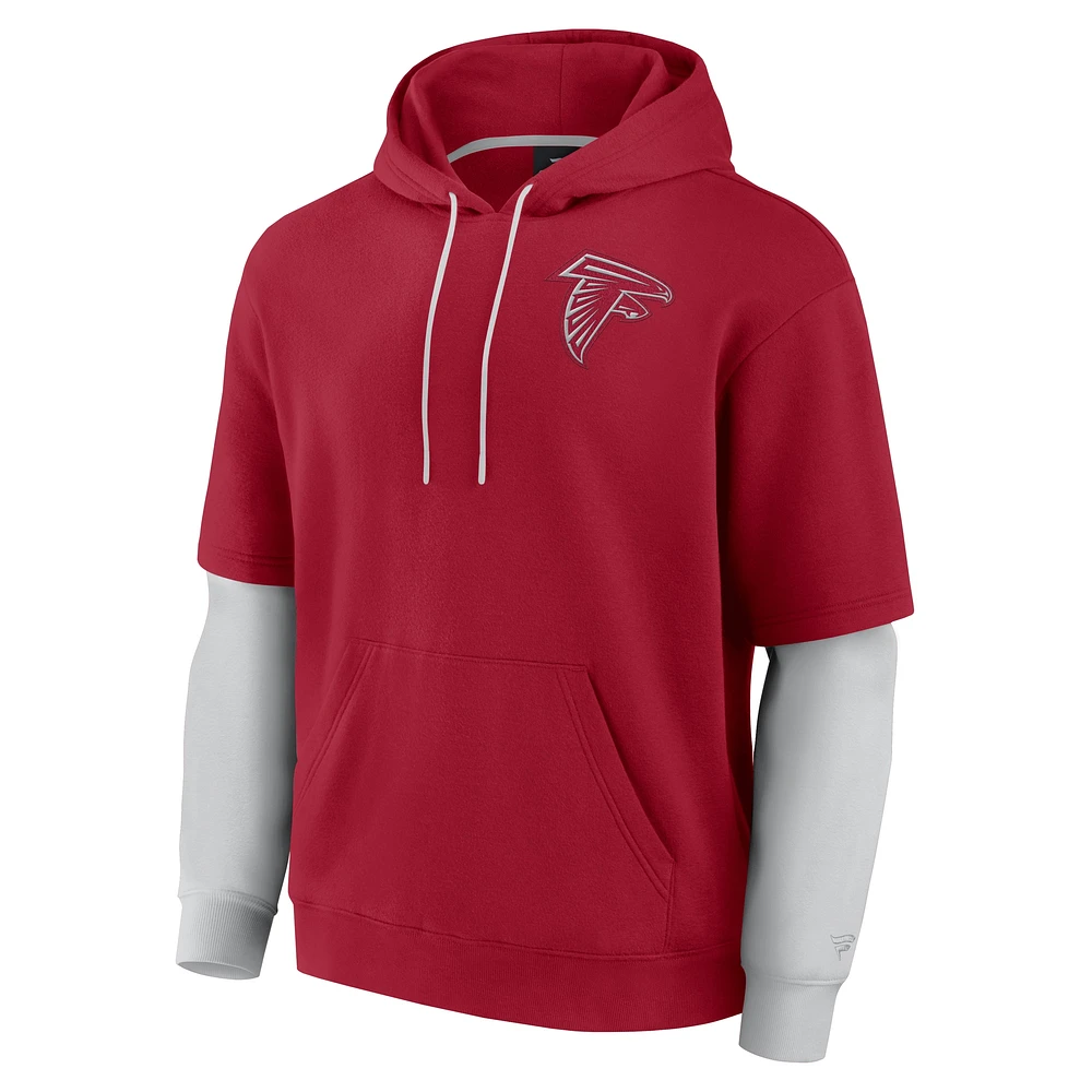 Sweat à capuche unisexe Fanatics rouge Atlanta Falcons Sleek Elements