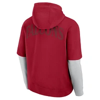 Sweat à capuche unisexe Fanatics rouge Atlanta Falcons Sleek Elements