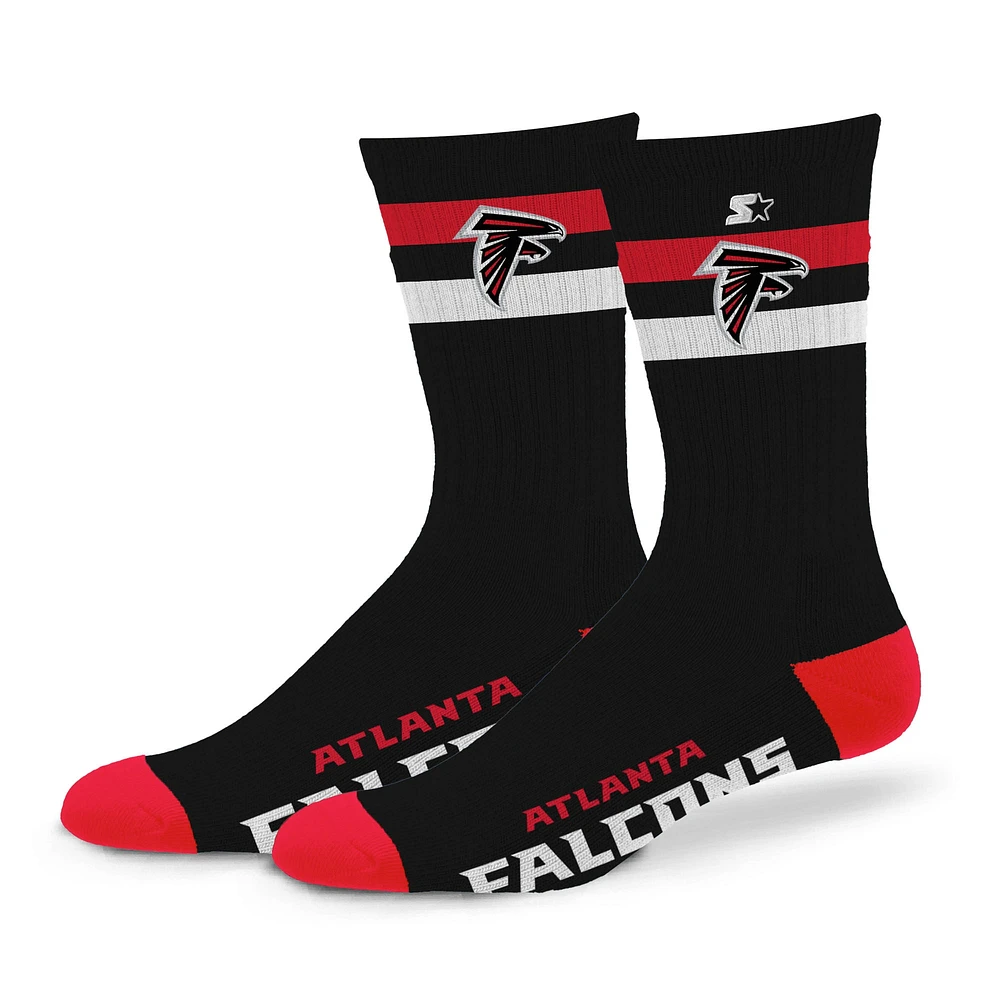 Chaussettes unisexes à deux bandes pour débutants des Falcons d'Atlanta