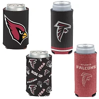 WinCraft Atlanta Falcons 4-Pack 12oz. Can & Slim Can Cooler Set