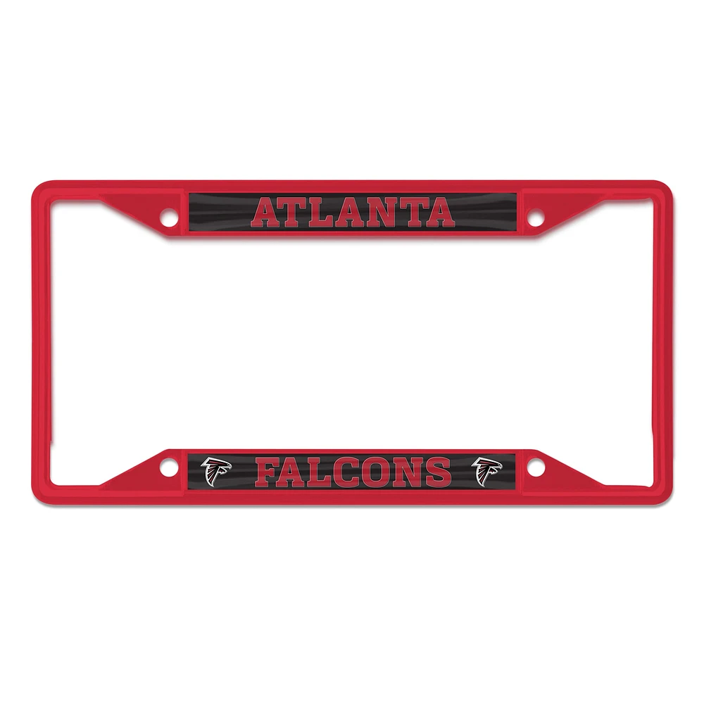 Cadre de plaque d'immatriculation WinCraft Atlanta Falcons couleur chrome