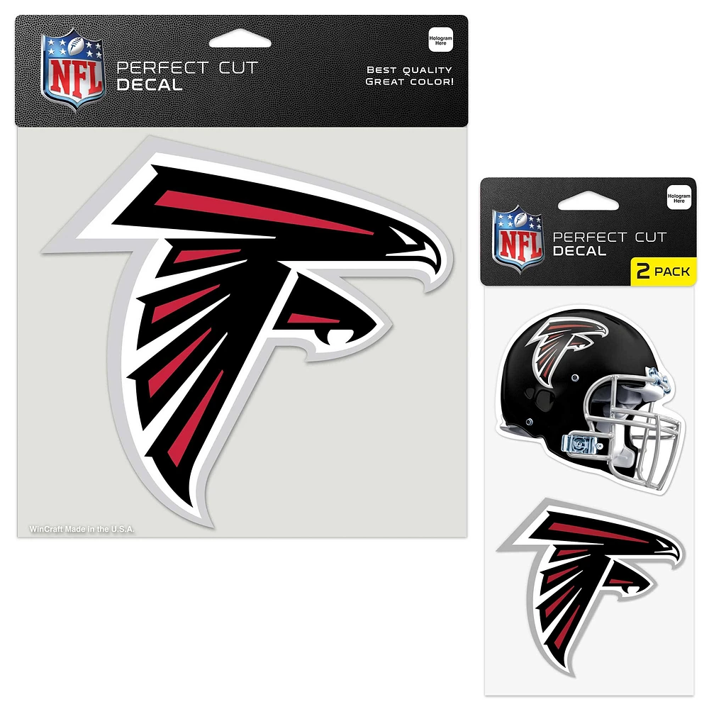 WinCraft Atlanta Falcons Three-Pack Perfect Cut Decal Sheet