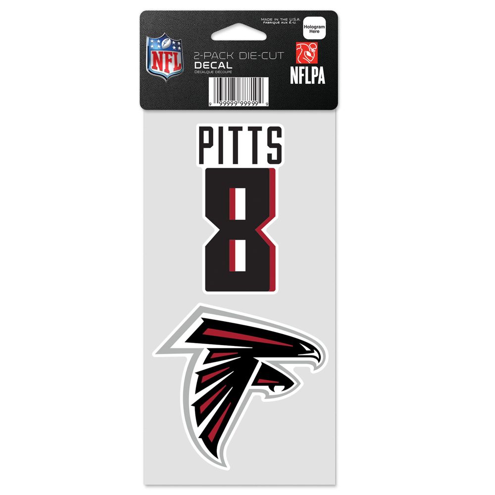 WinCraft Kyle Pitts Atlanta Falcons Perfect Cut 2-Pack Player - Decal Set