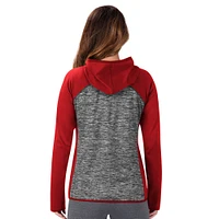 Women's MSX by Michael Strahan  Red Atlanta Falcons Leslie Space Dyed Raglan Full-Zip Jacket