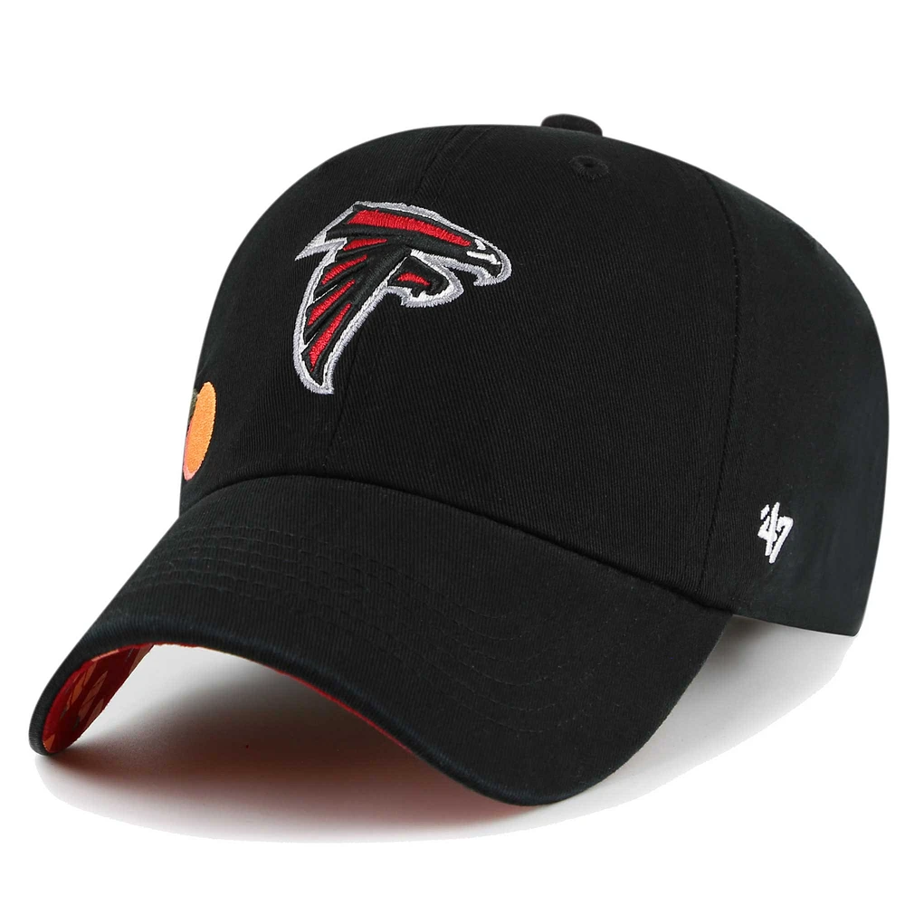 Chapeau réglable noir Atlanta Falcons Confetti Icon Clean Up '47 pour femmes