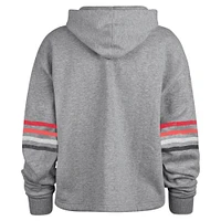 Women's '47 Heather Gray Atlanta Falcons Upland Bennett Pullover Hoodie