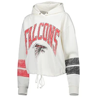 Women's '47 Oatmeal Atlanta Falcons Harper Pullover Hoodie
