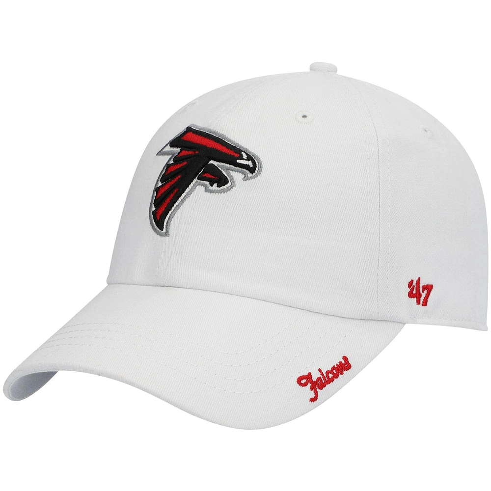 Casquette réglable '47 Atlanta Falcons Miata Clean Up Logo pour femme, blanc