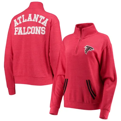 Atlanta Falcons 5th & Ocean by New Era Women's Tri-Blend Fleece Half-Zip Jacket - Red