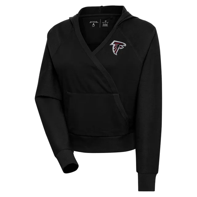 Women's The Wild Collective Black Atlanta Falcons Cropped Pullover