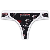 Women's Concepts Sport Black/White Atlanta Falcons Breakthrough Knit Thong