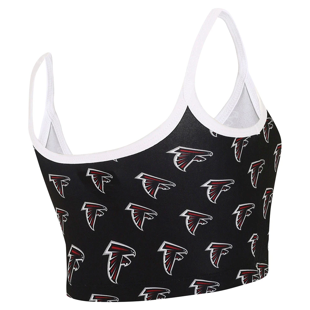 Bralette Lounge Atlanta Falcons Gauge de Concepts Sport pour femmes, noir