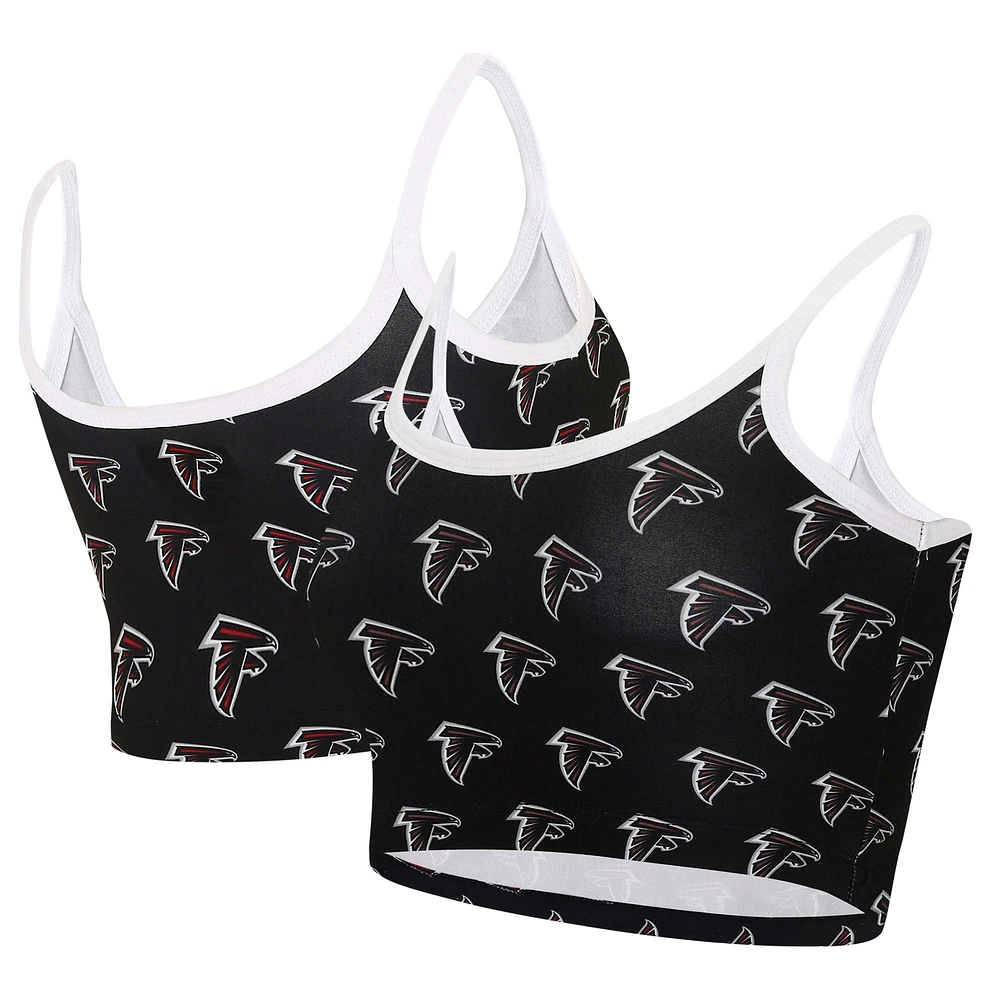 Bralette Lounge Atlanta Falcons Gauge de Concepts Sport pour femmes, noir