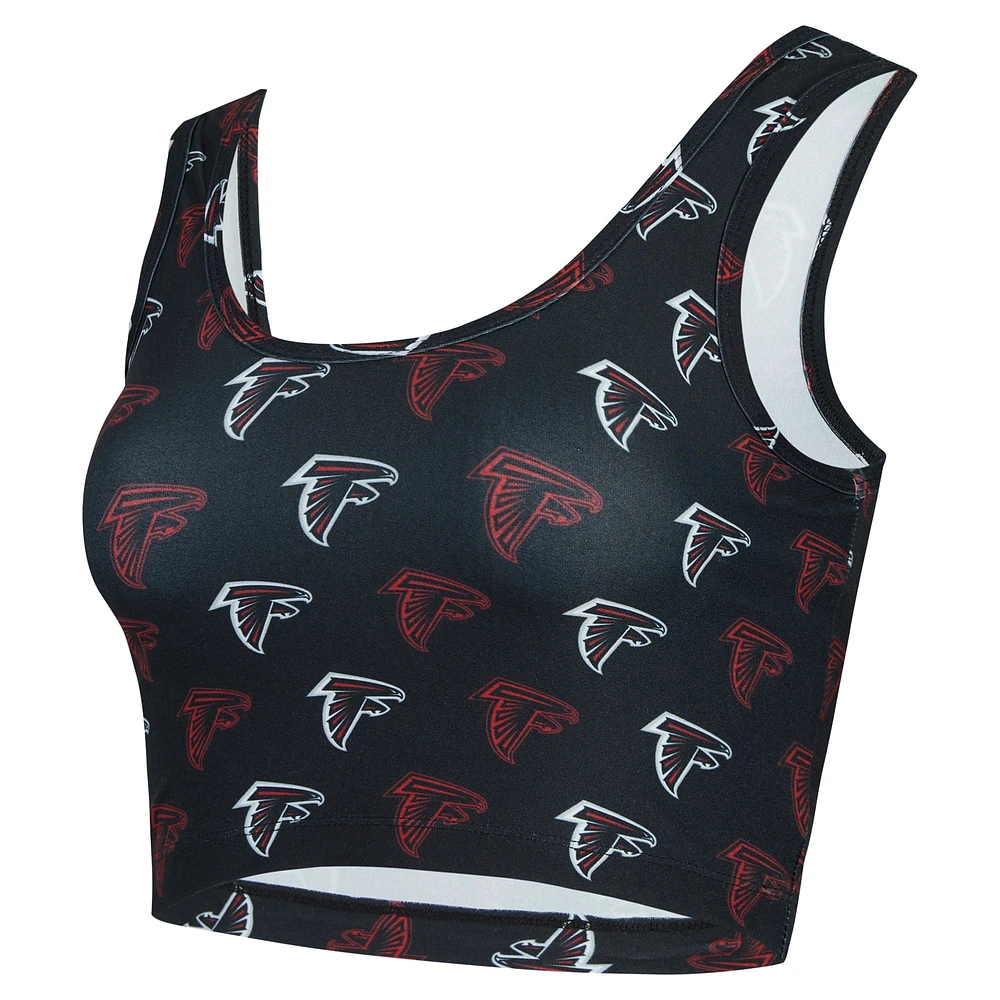 Women's Concepts Sport Black Atlanta Falcons Record Allover Print Bralette