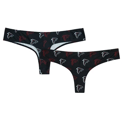 String en tricot à imprimé intégral Atlanta Falcons Record pour femme Concepts Sport Black