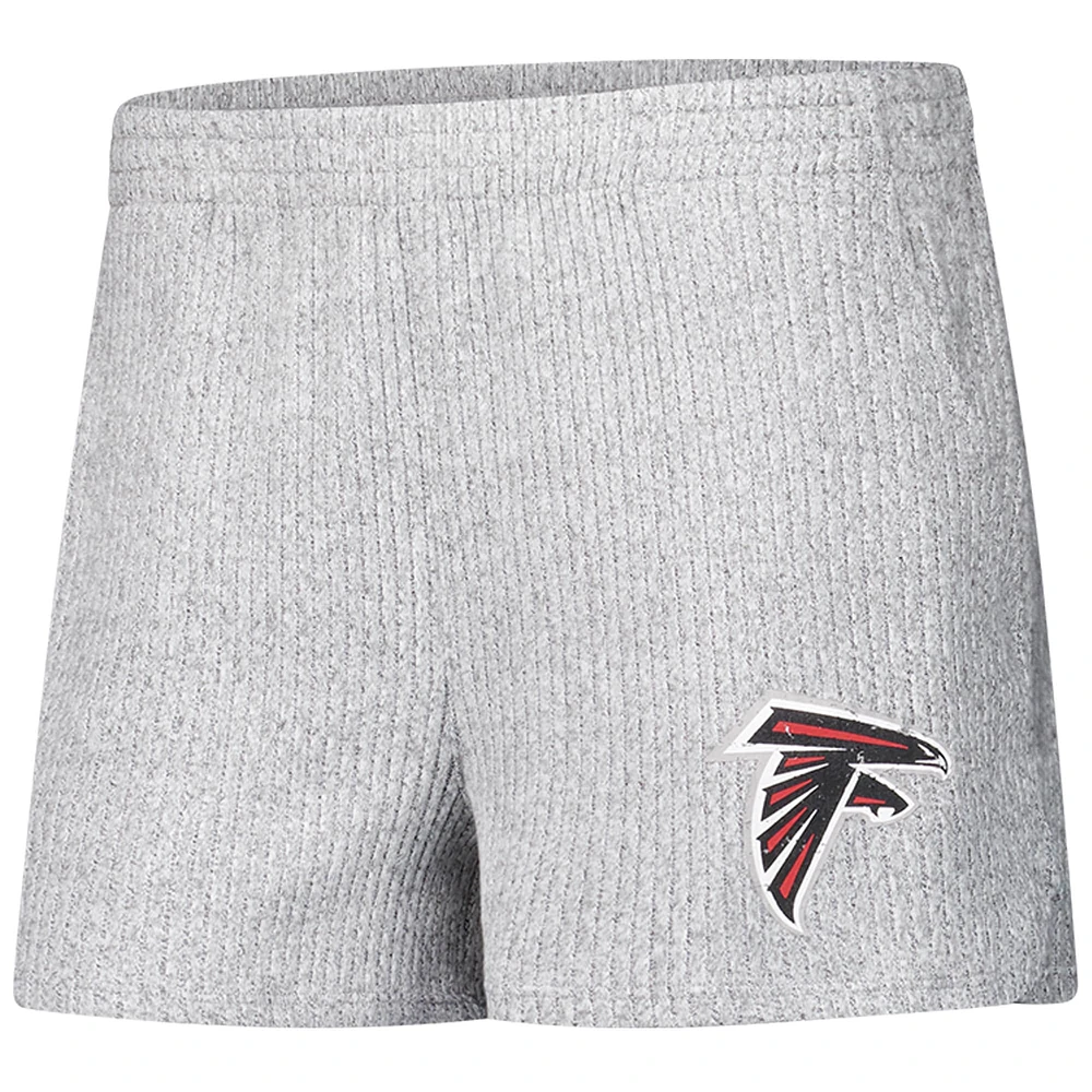 Women's Concepts Sport Gray Atlanta Falcons Juniper Long Sleeve Hoodie T-Shirt & Shorts Set