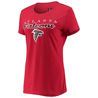 Ensemble t-shirt et pantalon Atlanta Falcons Logo Concepts Sport rouge/noir pour femme