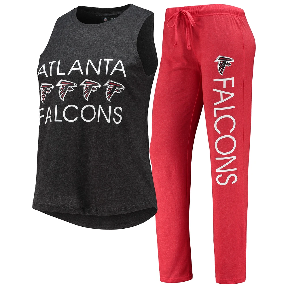 Women's Concepts Sport Red/Black Atlanta Falcons Muscle Tank Top & Pants Sleep Set