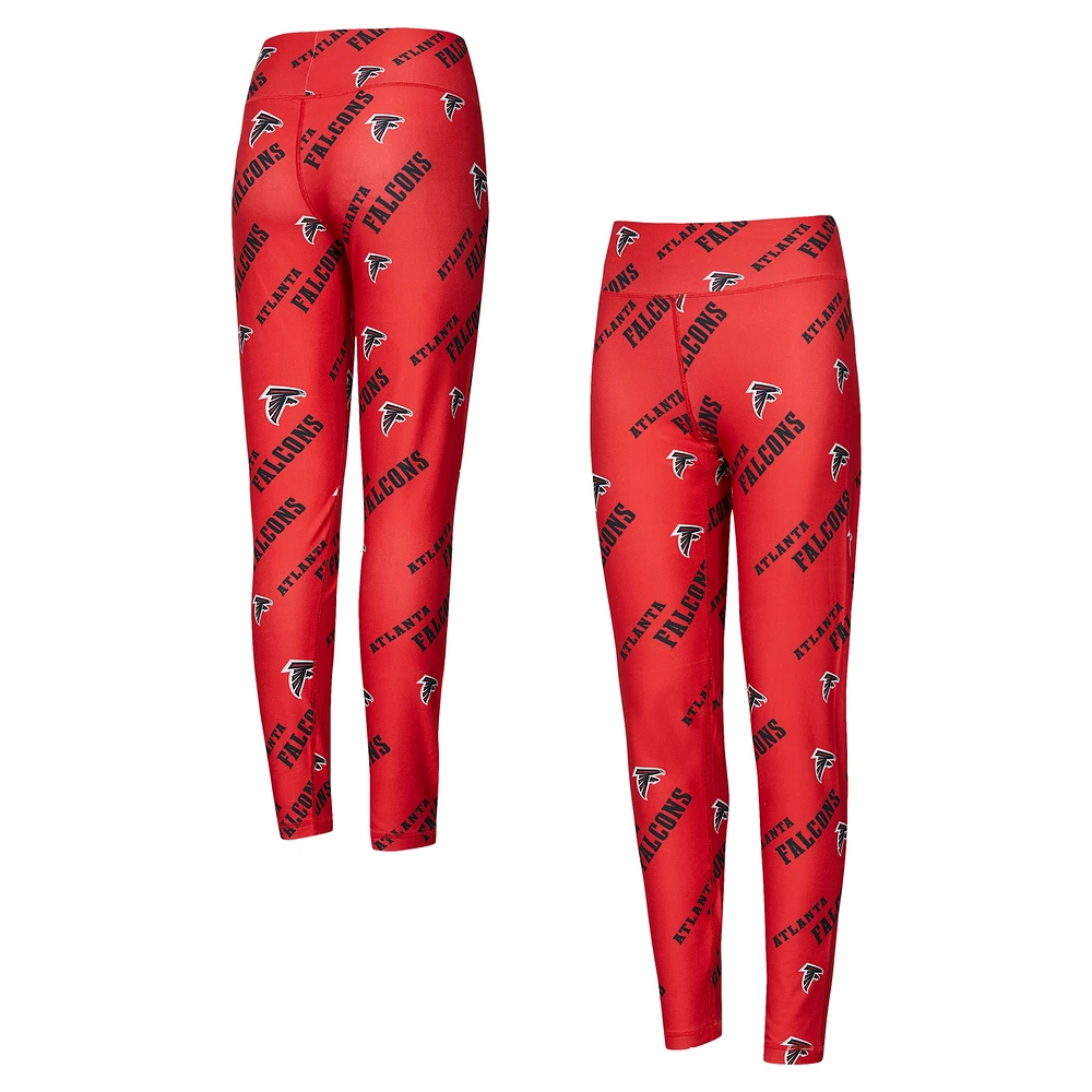 Women's Concepts Sport Red Atlanta Falcons Breakthrough Allover Print Knit Sleep Leggings