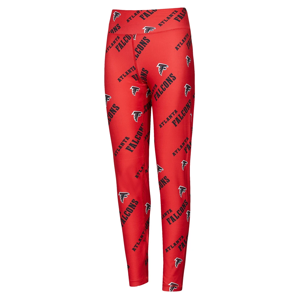 Women's Concepts Sport Red Atlanta Falcons Breakthrough Allover Print Knit Sleep Leggings