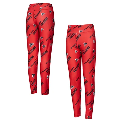 Leggings de nuit en tricot à imprimé intégral Breakthrough Atlanta Falcons Red Concepts Sport pour femmes