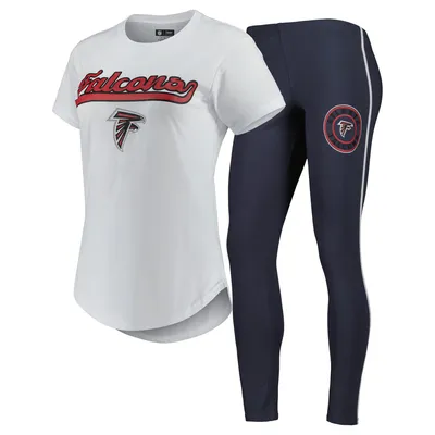 Atlanta Falcons Concepts Sport Women's Sonata T-Shirt & Leggings Sleep Set - White/Charcoal