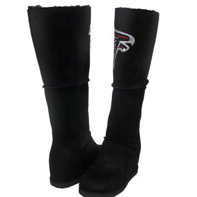 Women's Cuce Black Atlanta Falcons Suede Knee-High Boots