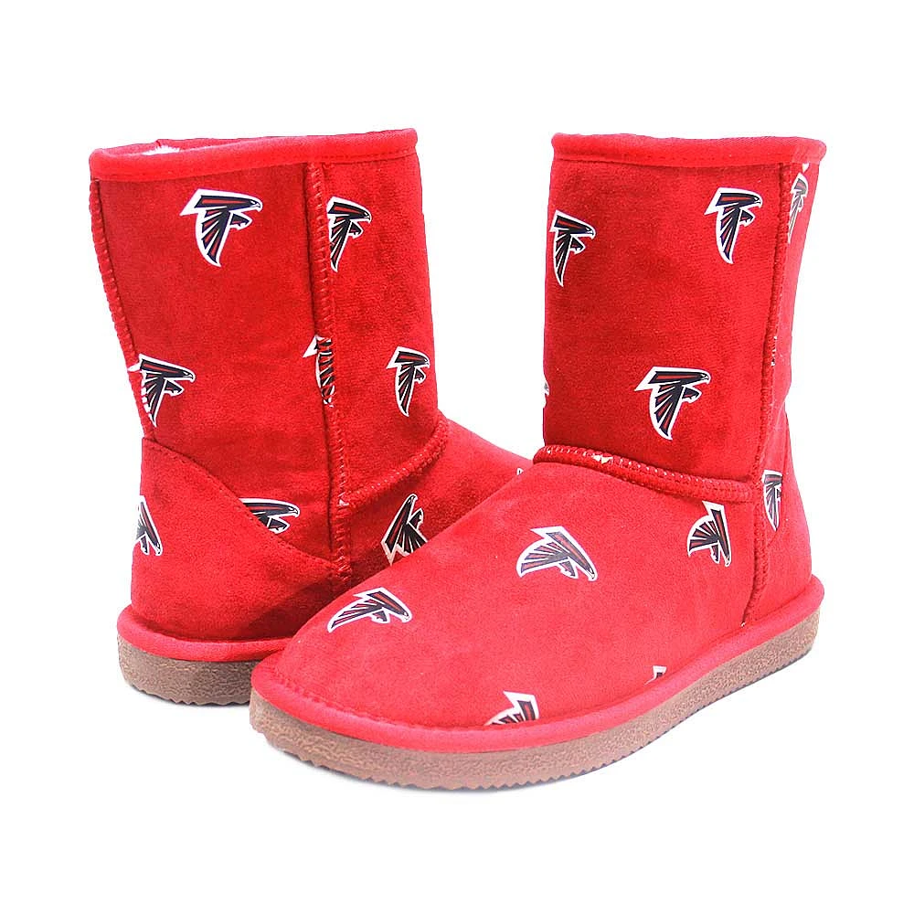 Bottes Cuce rouges Atlanta Falcons Allover Logo pour femmes