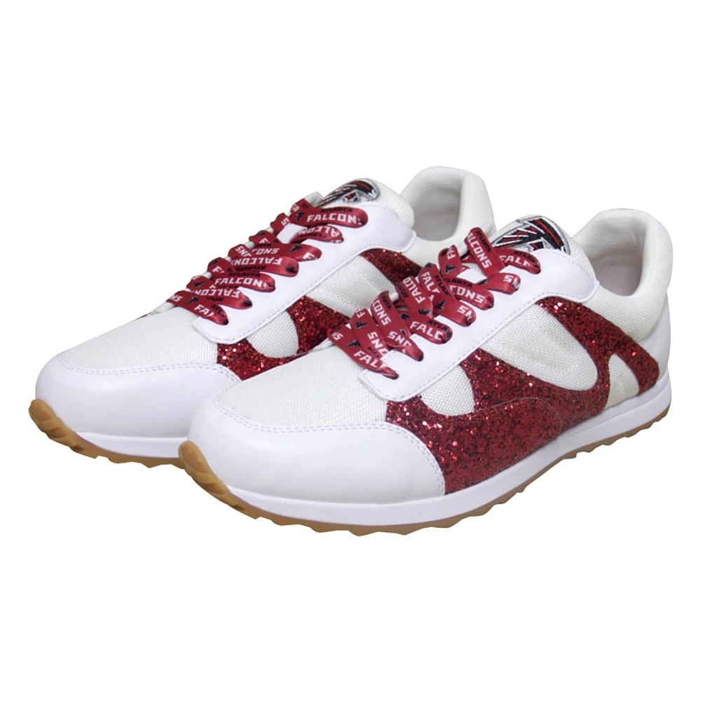 Women's Cuce  Red Atlanta Falcons Glitter Sneakers