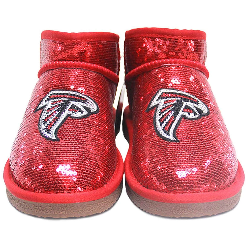 Bottines à paillettes Cuce Atlanta Falcons rouges pour femmes